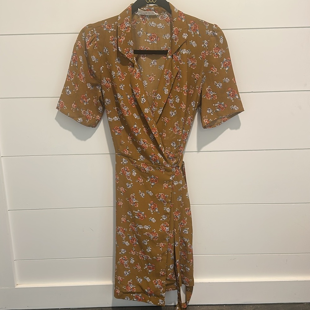 Brown Wrap Dress